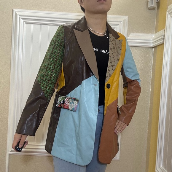 New! Colorful Patchwork Women's Jacket - Picture 6 of 11